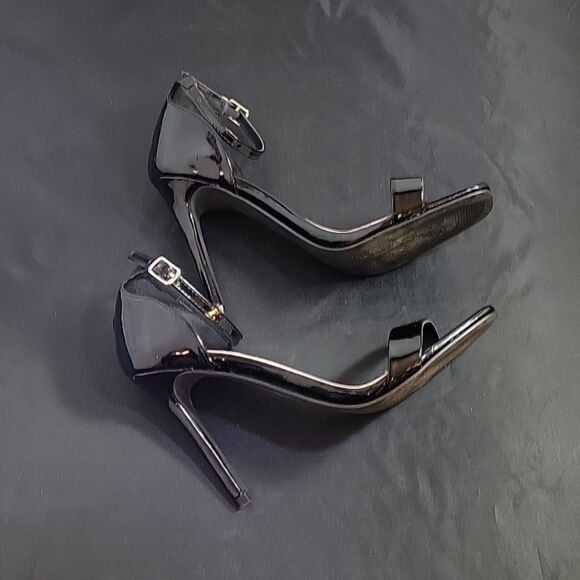 FOREVER 21 SQUARE TOE ADJUSTABLE BUCKLE ANKLE STRAP HIGH HEEL STILETTOS PUMP - Picture 11 of 13